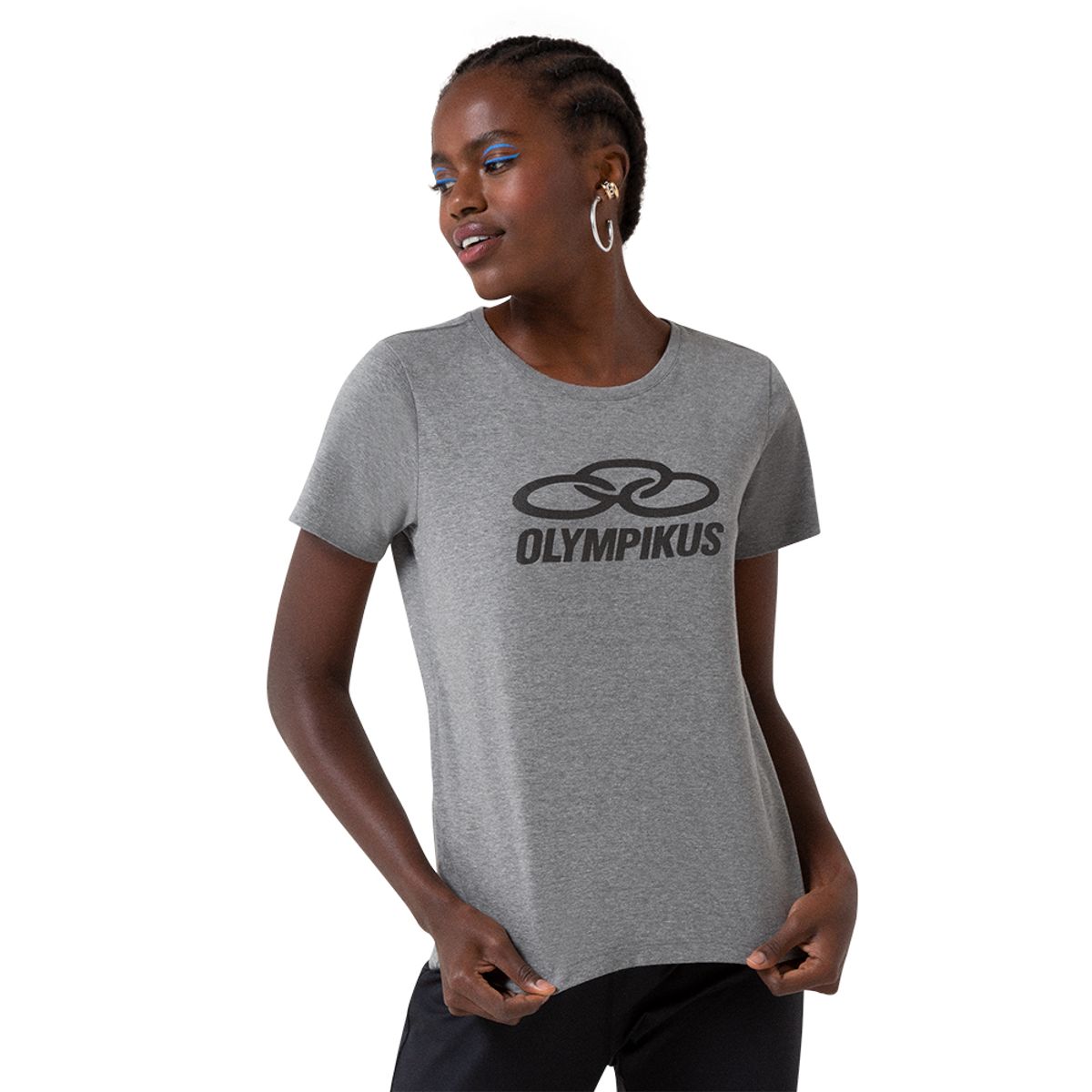 Camiseta Comfy Big Logo Olympikus Feminino Menor preço em Camiseta Comfy Big Logo Olympikus Feminino