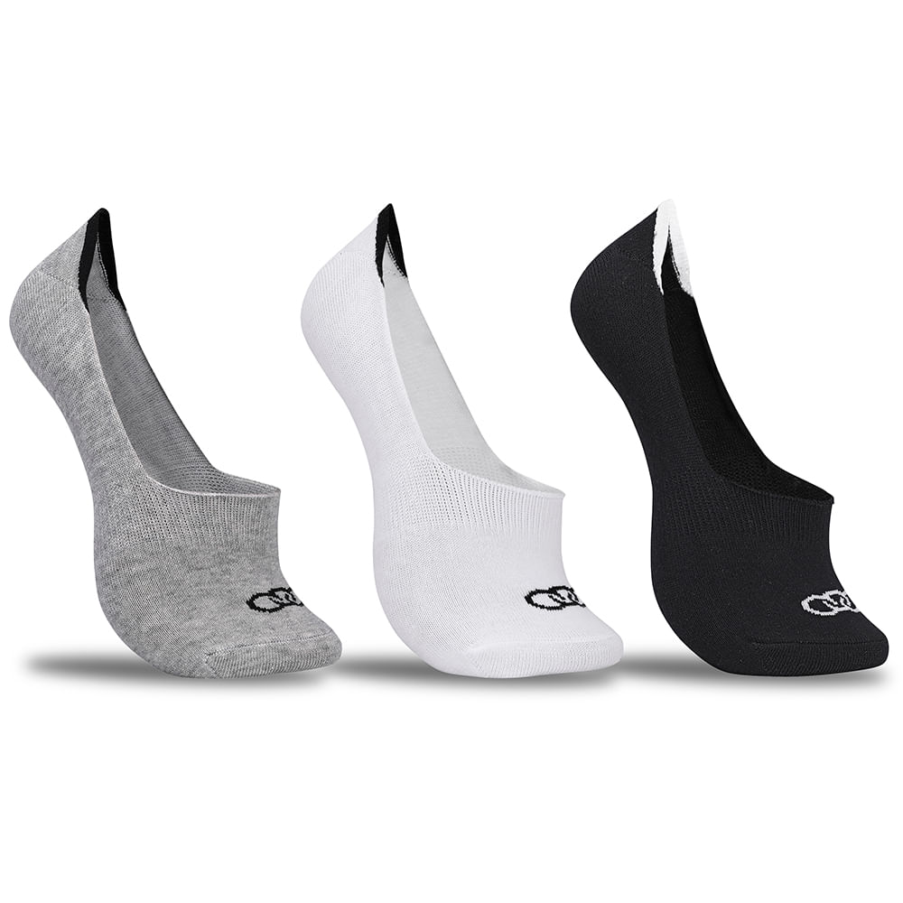 Meia Ultra Invisível Olympikus Feminina - Pacote com 3 Pares