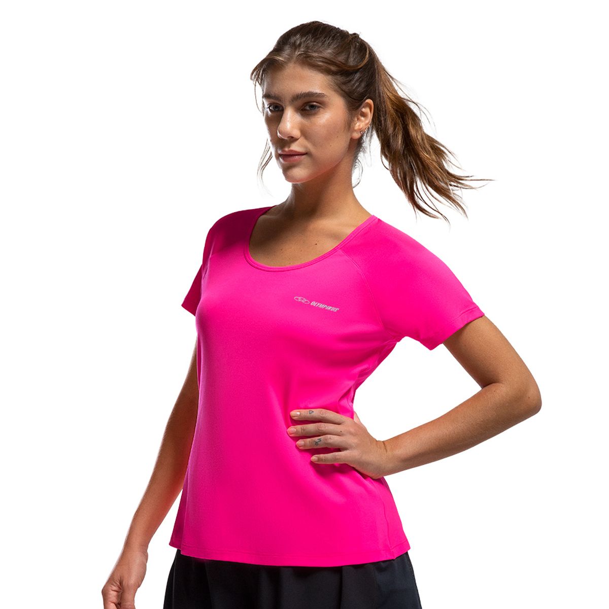 Camiseta Runner Olympikus Feminina GG Rosa