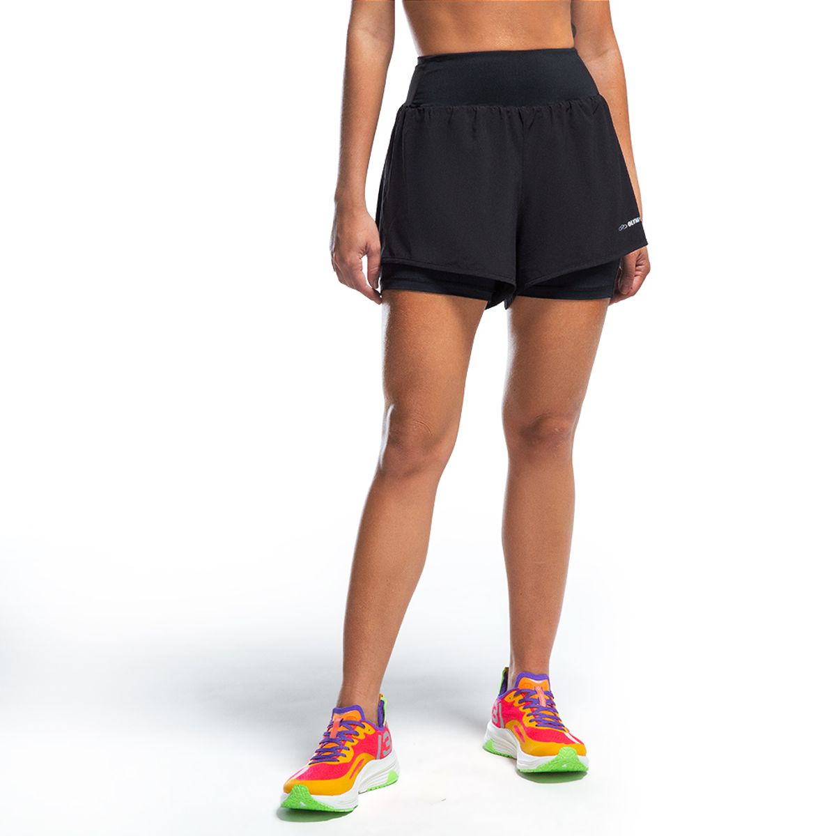Shorts Ultra 2 em 1 Olympikus Feminino M Preto