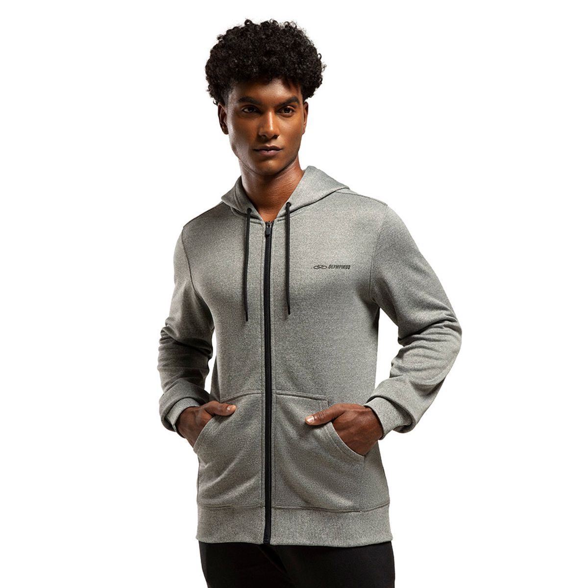 Jaqueta Moletom Olympikus Masculina P Cinza
