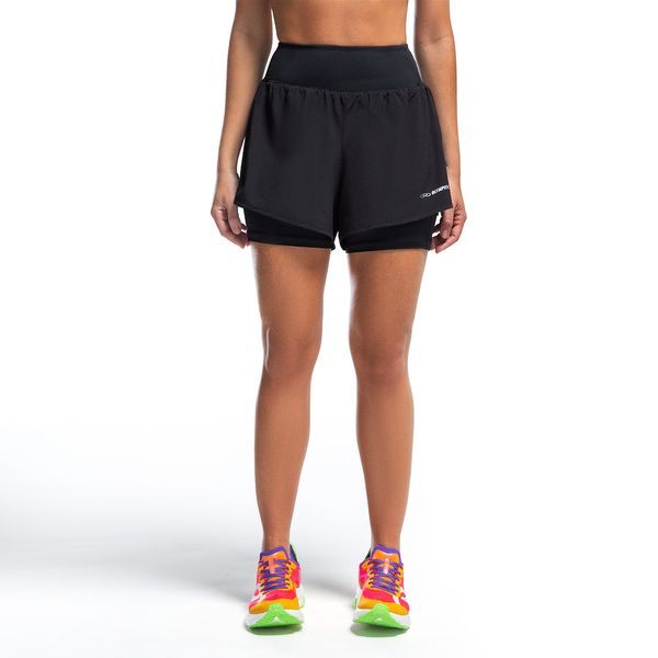Shorts Ultra 2 em 1 Olympikus Feminino P Preto