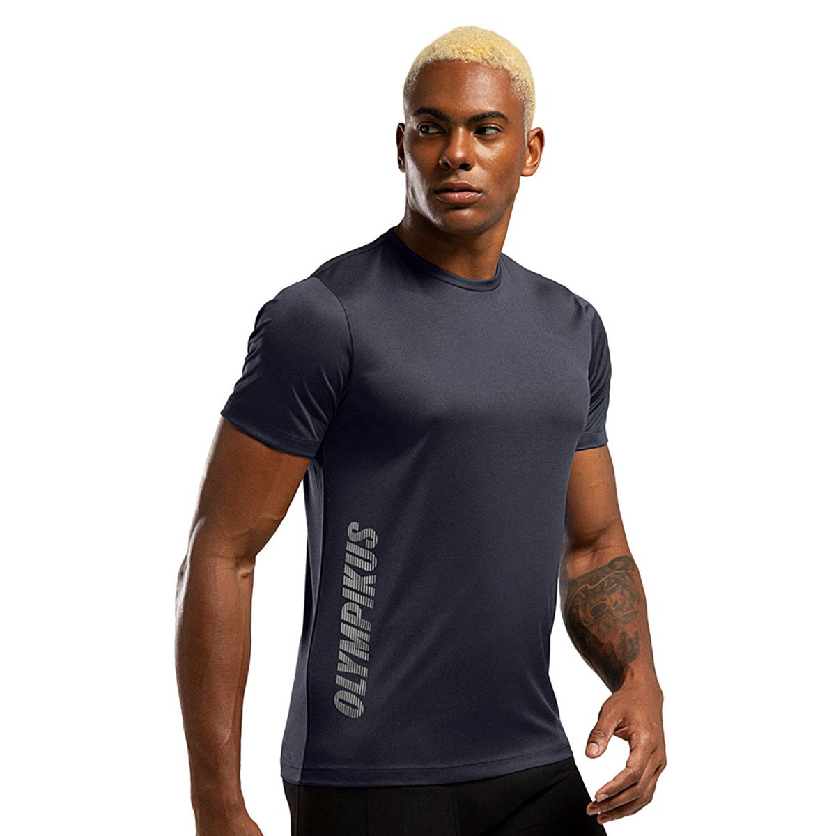 Camiseta Basic Logo Olympikus Masculina M Azul