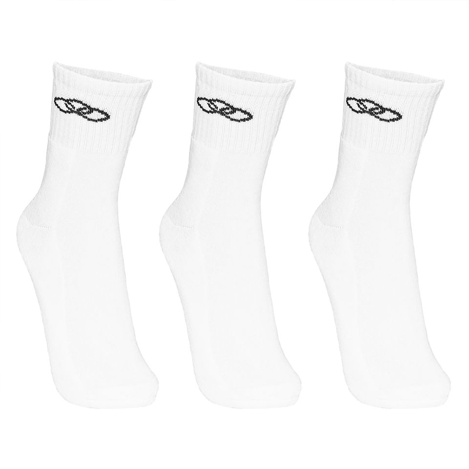 Meia Olympikus Cano Médio Pacote C/ 3 Pares Masculino