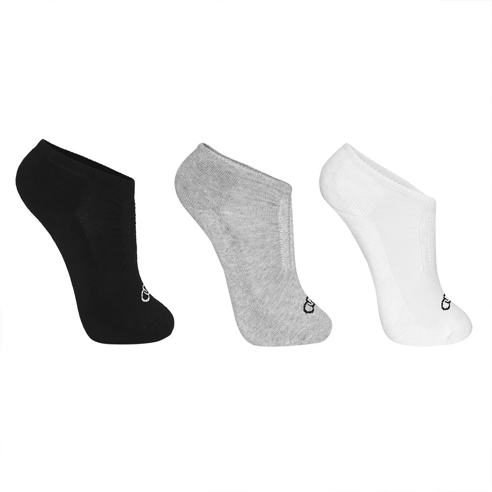 Meia Olympikus Cano Invisível  pacote c/ 3 pares Feminino