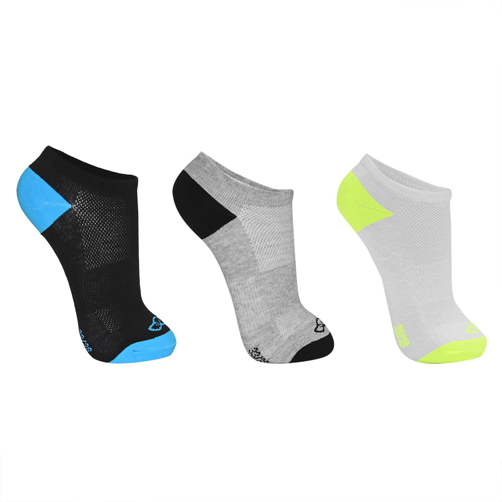 Meia Olympikus Cano Invisível pacote c/ 3 pares Masculino