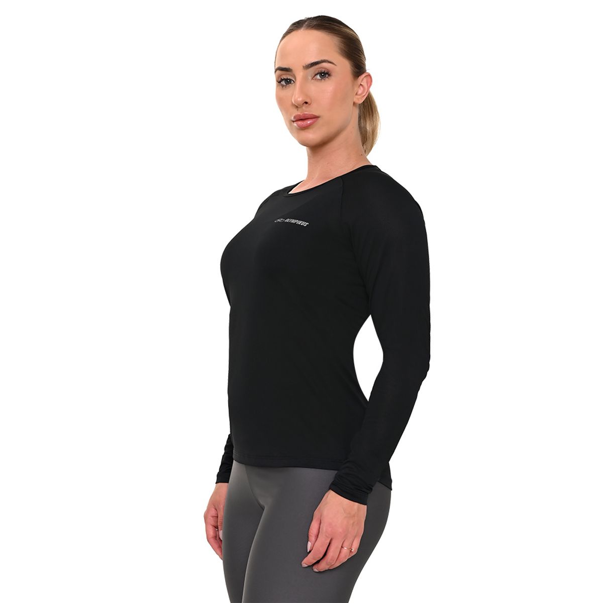 Camiseta Runner Manga Longa 2.0 Olympikus Feminina G Preto