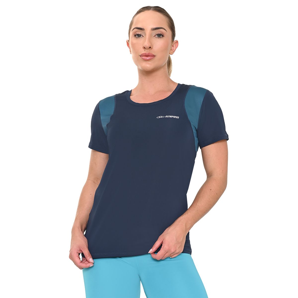 Camiseta com Recortes Olympikus Feminina G Azul