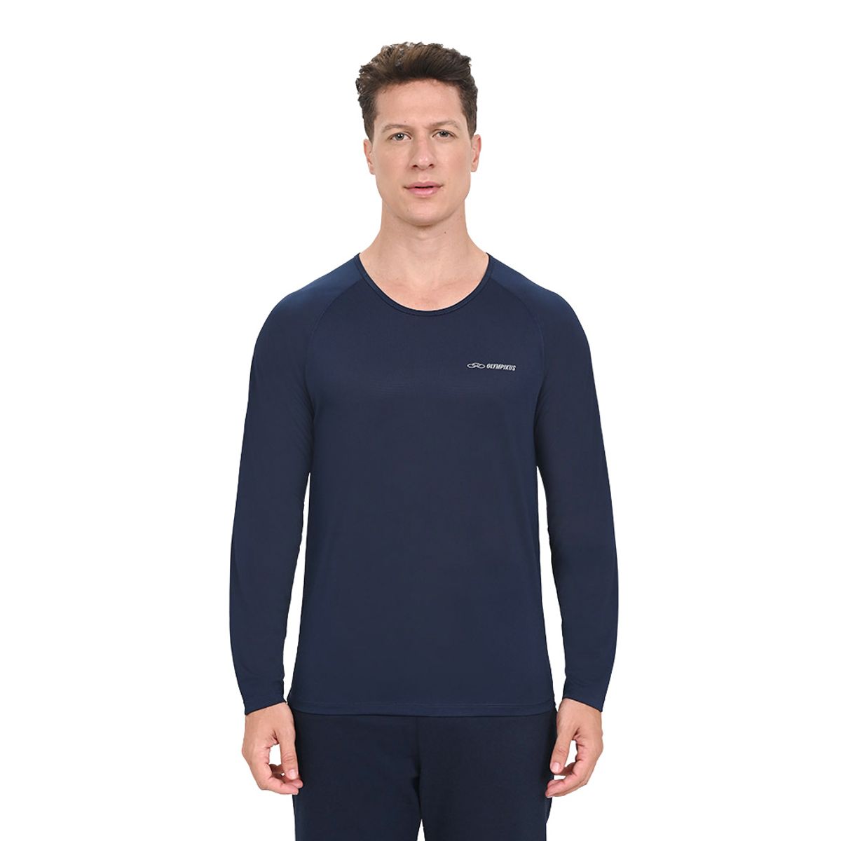 Camiseta Runner Manga Longa 2.0 Olympikus Masculina M Azul