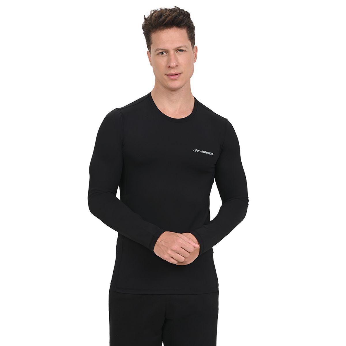 Camiseta Manga Longa Flex Compression Olympikus Masculina M Preto
