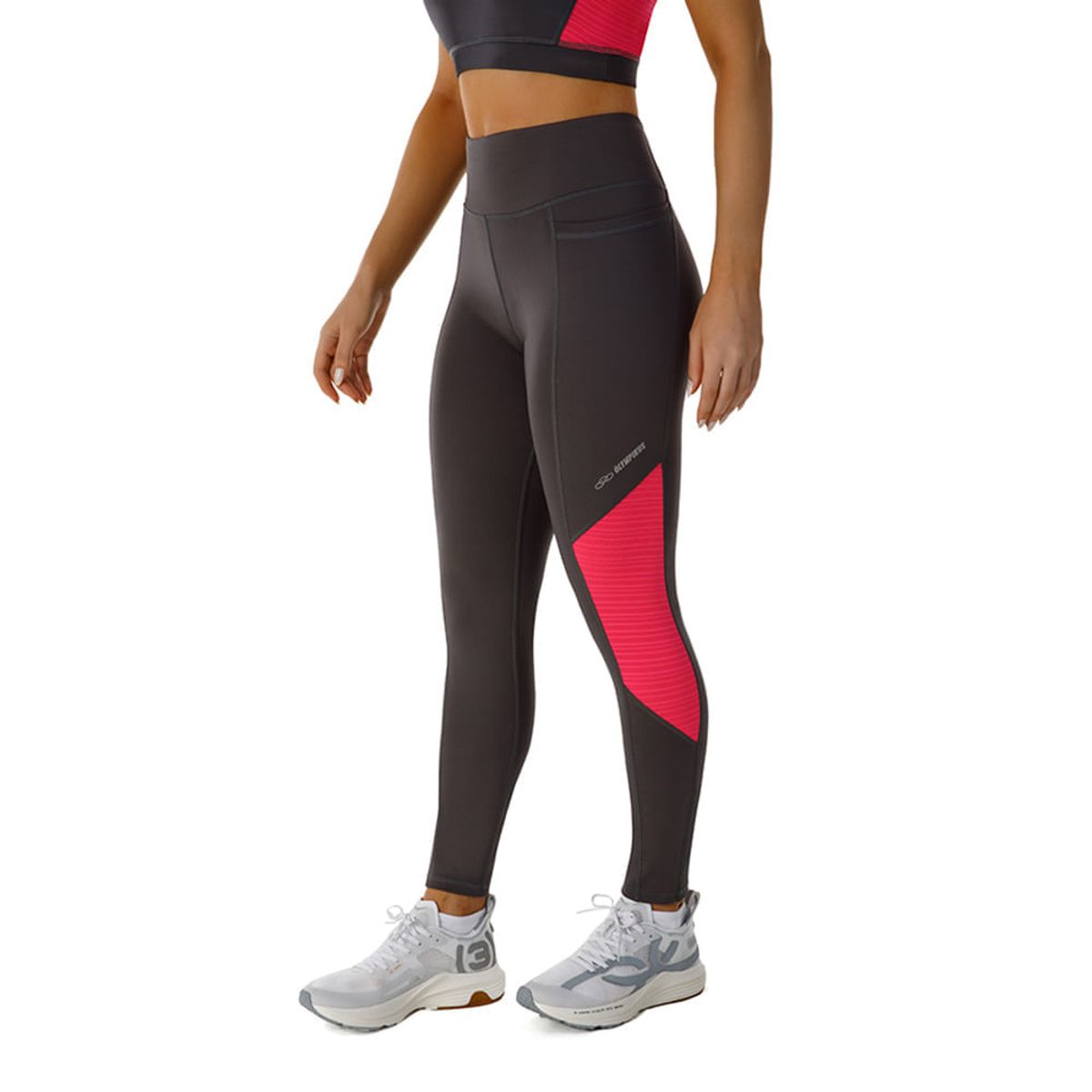Legging de Corrida Feminina Olympikus EG Cinza