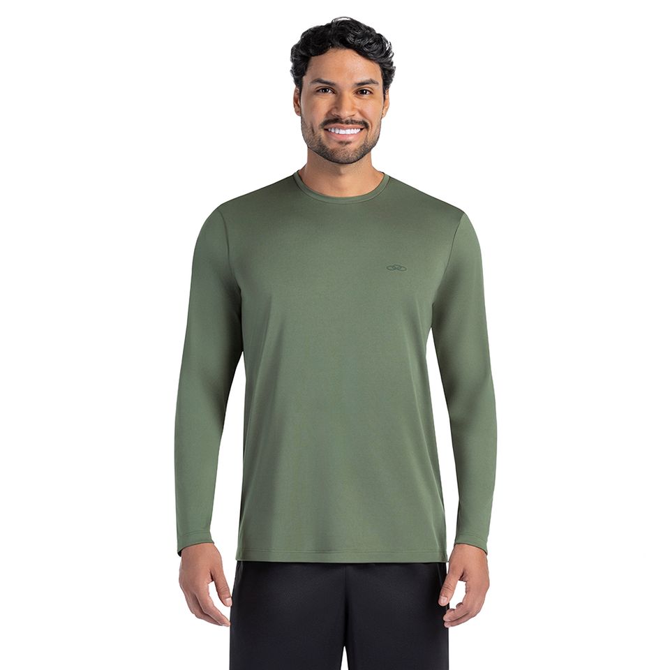 Camiseta Manga Longa Essential Olympikus Masculina