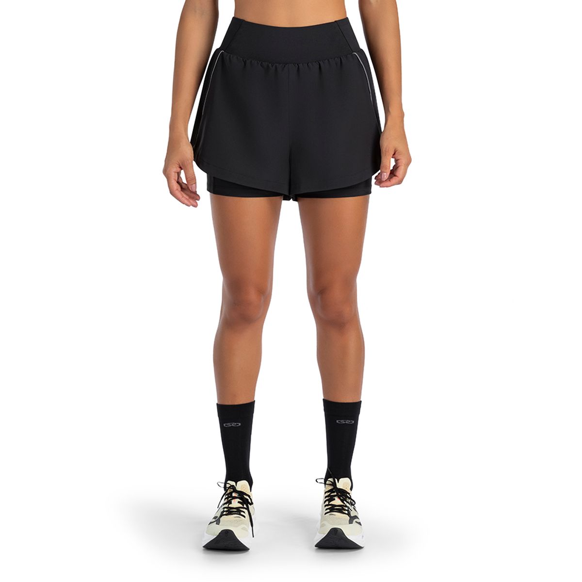 Short Ultra 2 em 1 Olympikus Feminino M Preto
