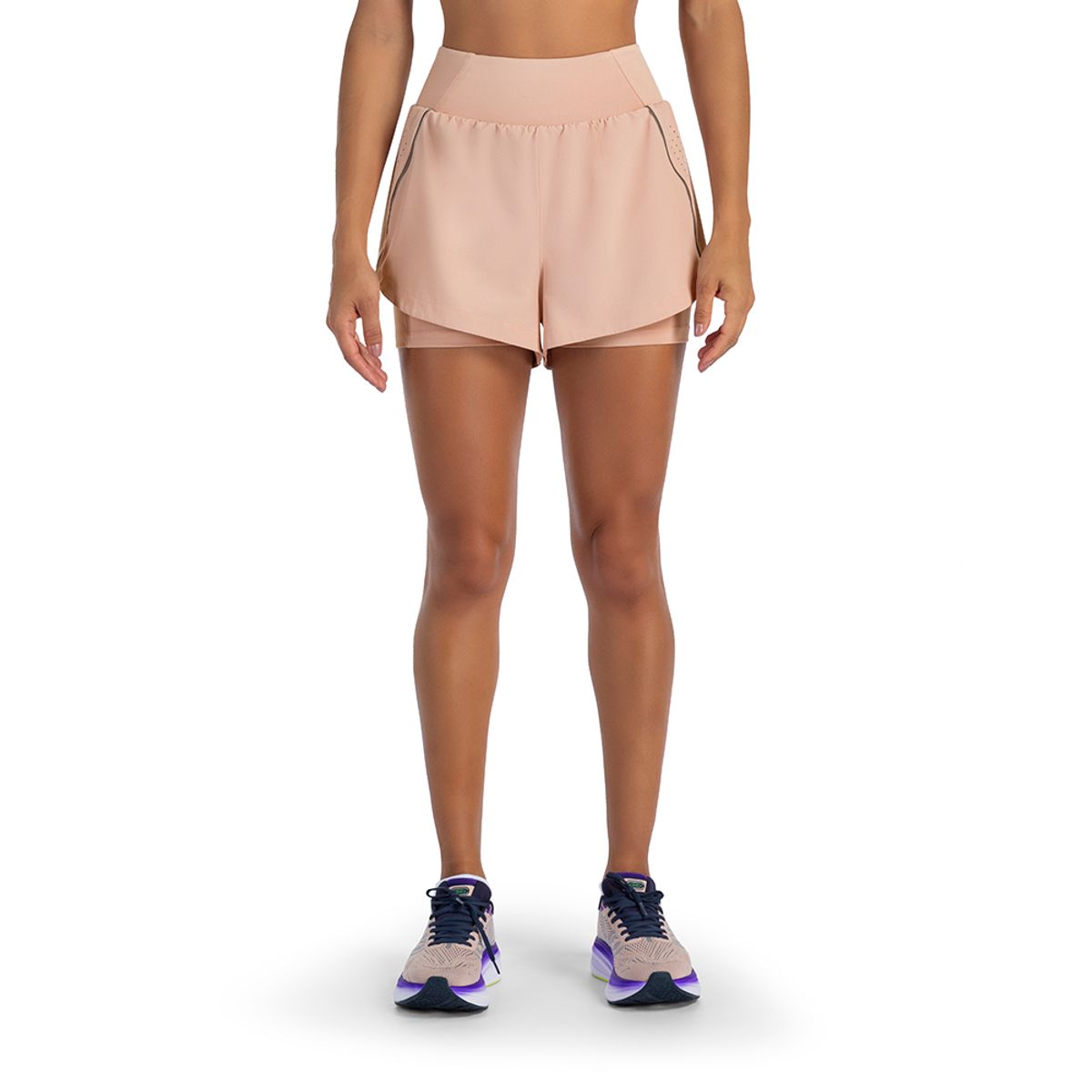 Short Ultra 2 em 1 Olympikus Feminino G Bege