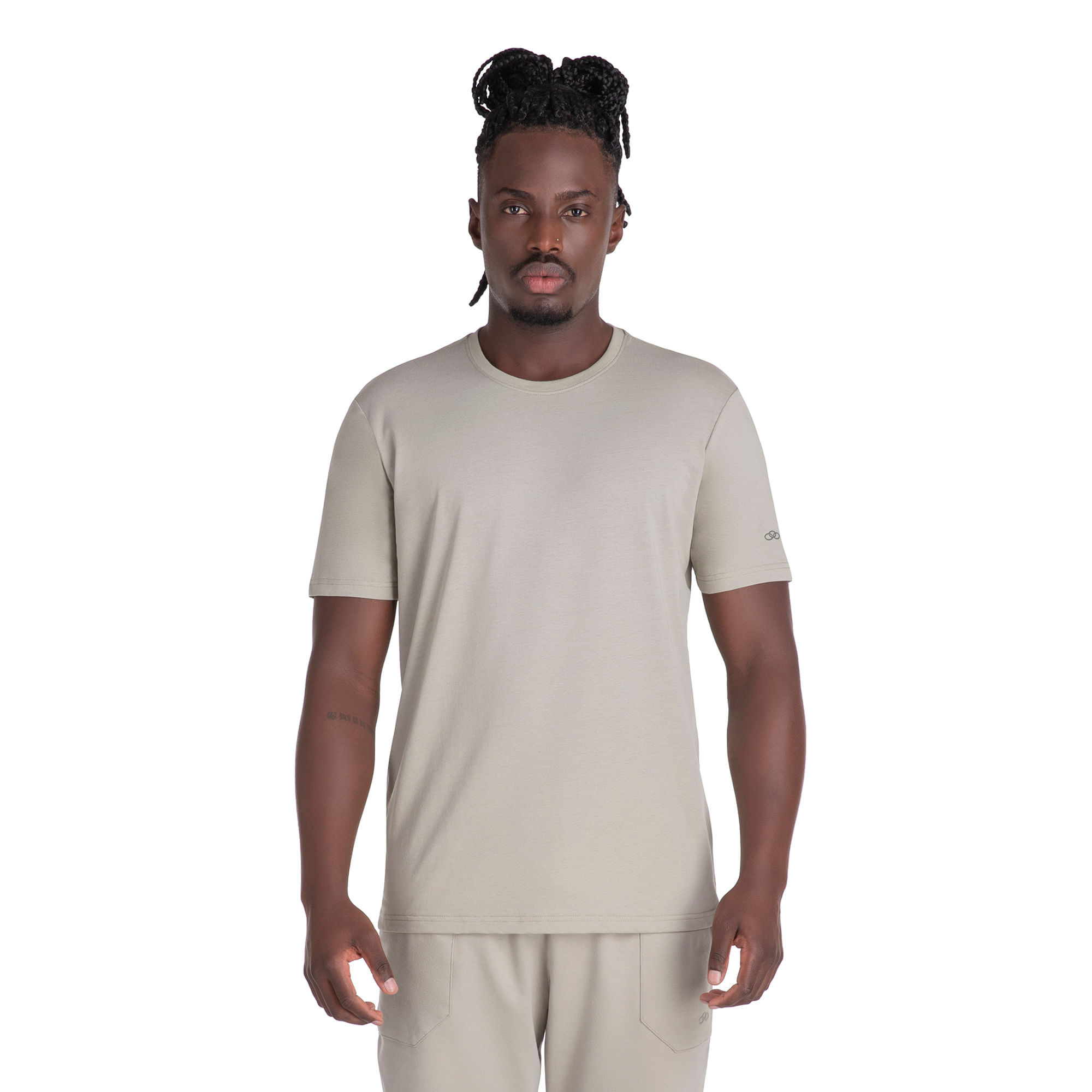 Camiseta Comfy Classica Olympikus Masculina - P Bege