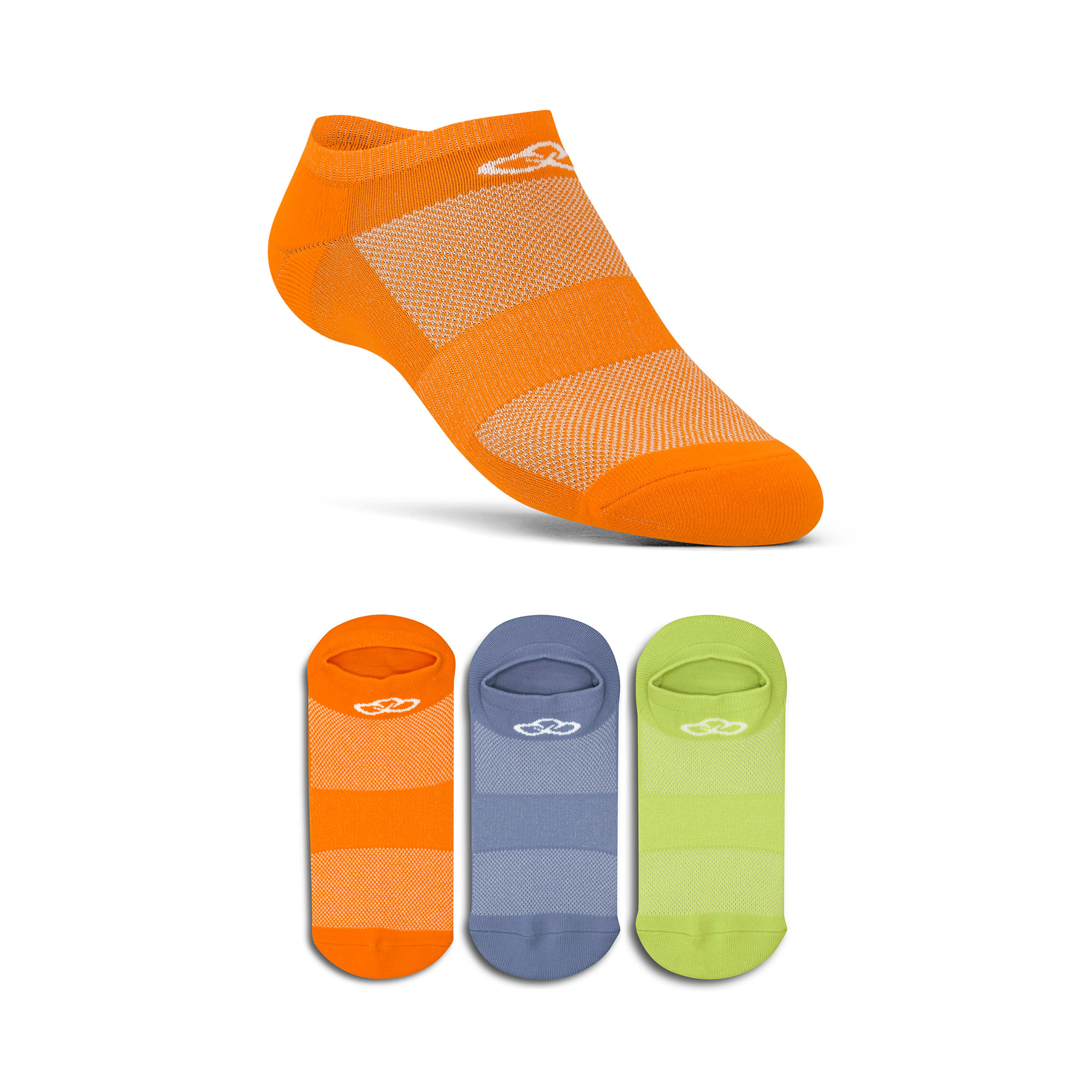 Meia Cano Invisível Neon Pacote c/ 3 pares Olympikus