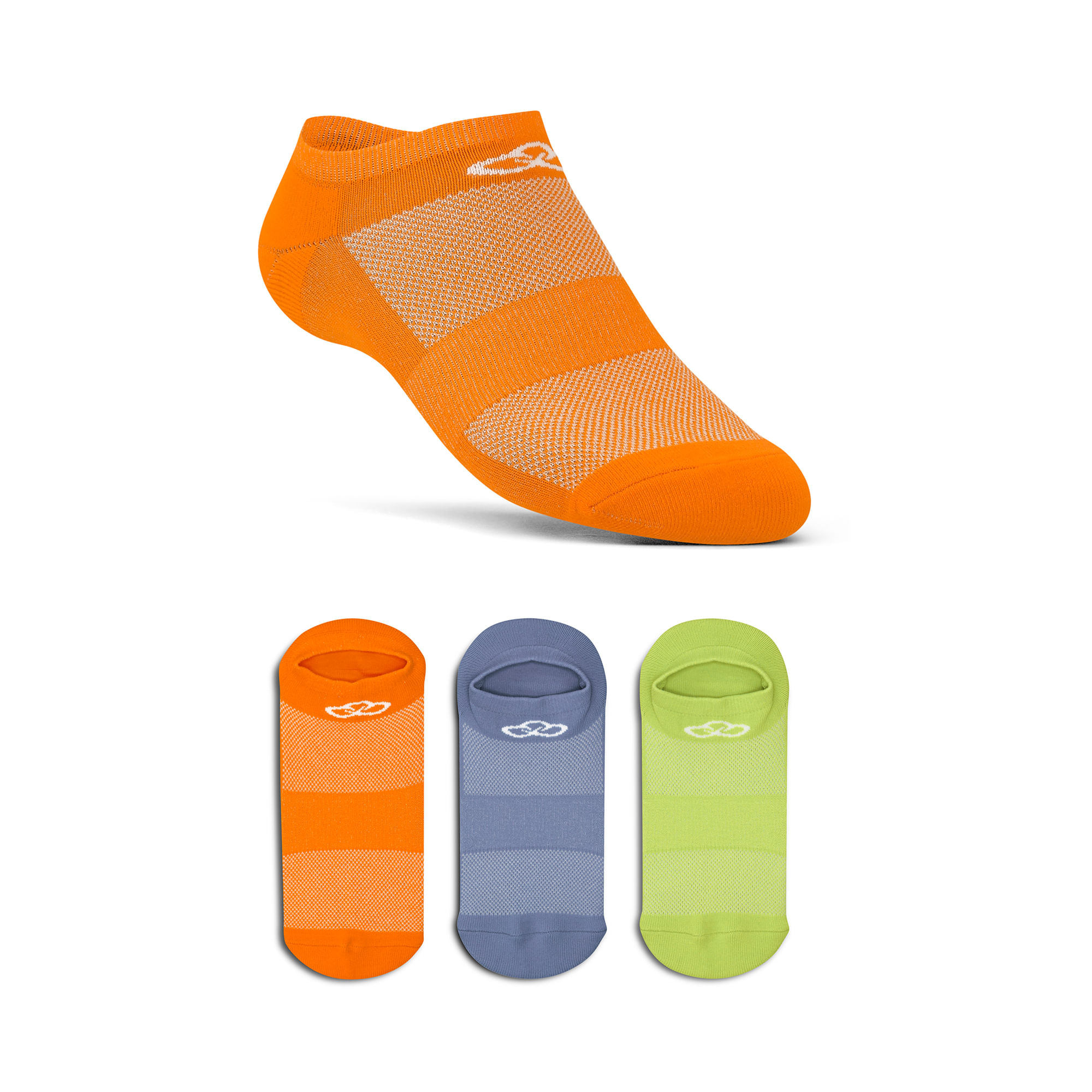 Meia Cano Invisível Neon Pacote c/ 3 pares Olympikus