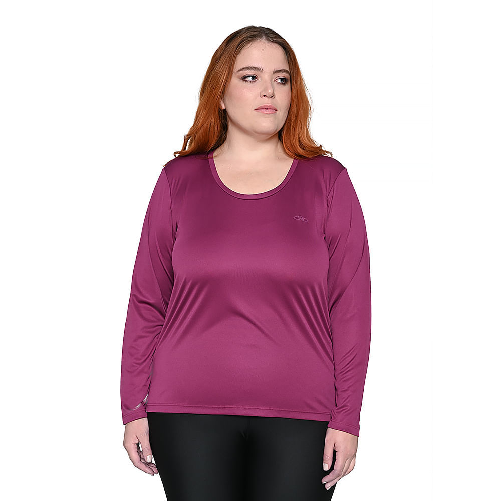 Camiseta Manga Longa Essential Olympikus Feminina Plus Size