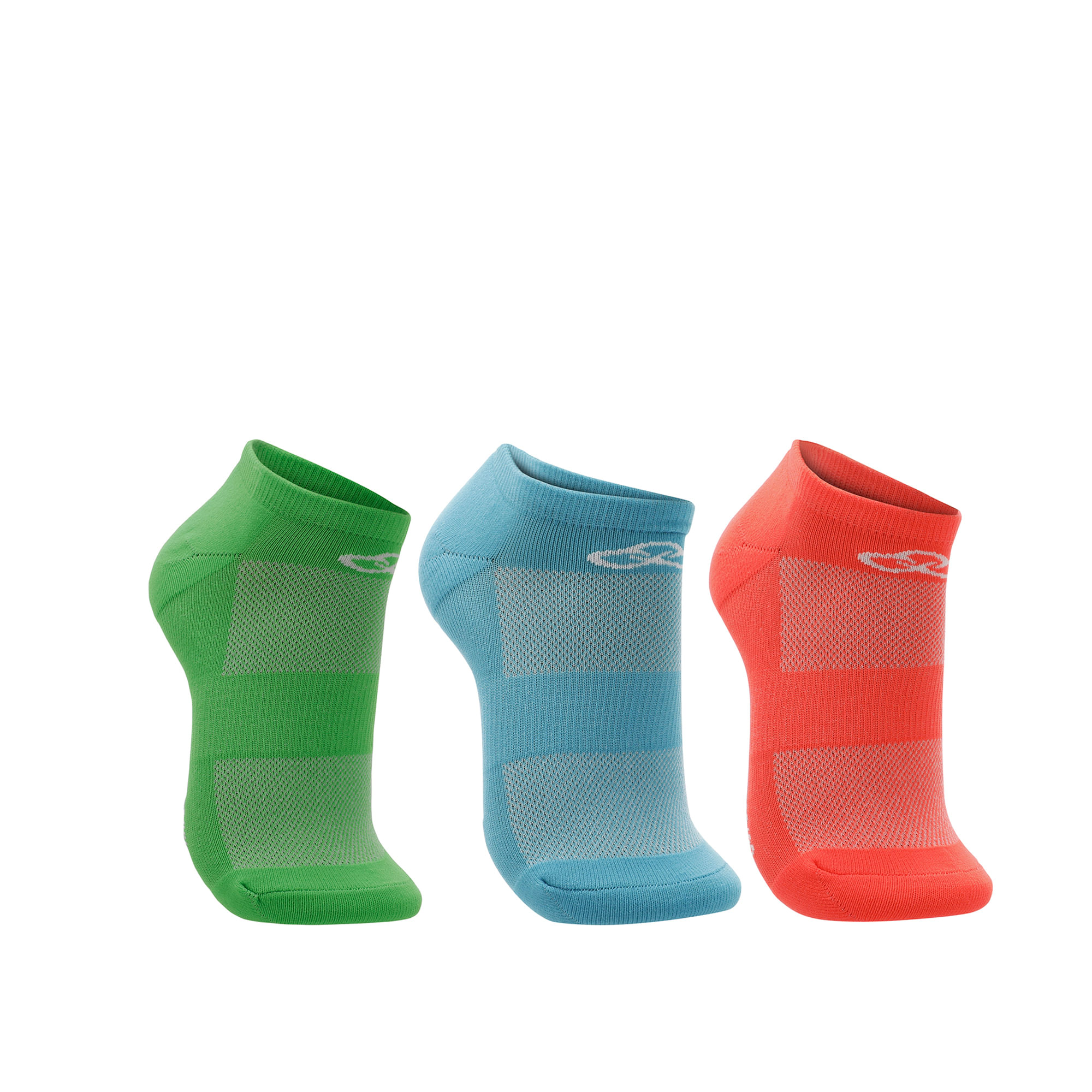Meia Olympikus Cano Invisível Neon Pacote c/ 3 pares Masculina
