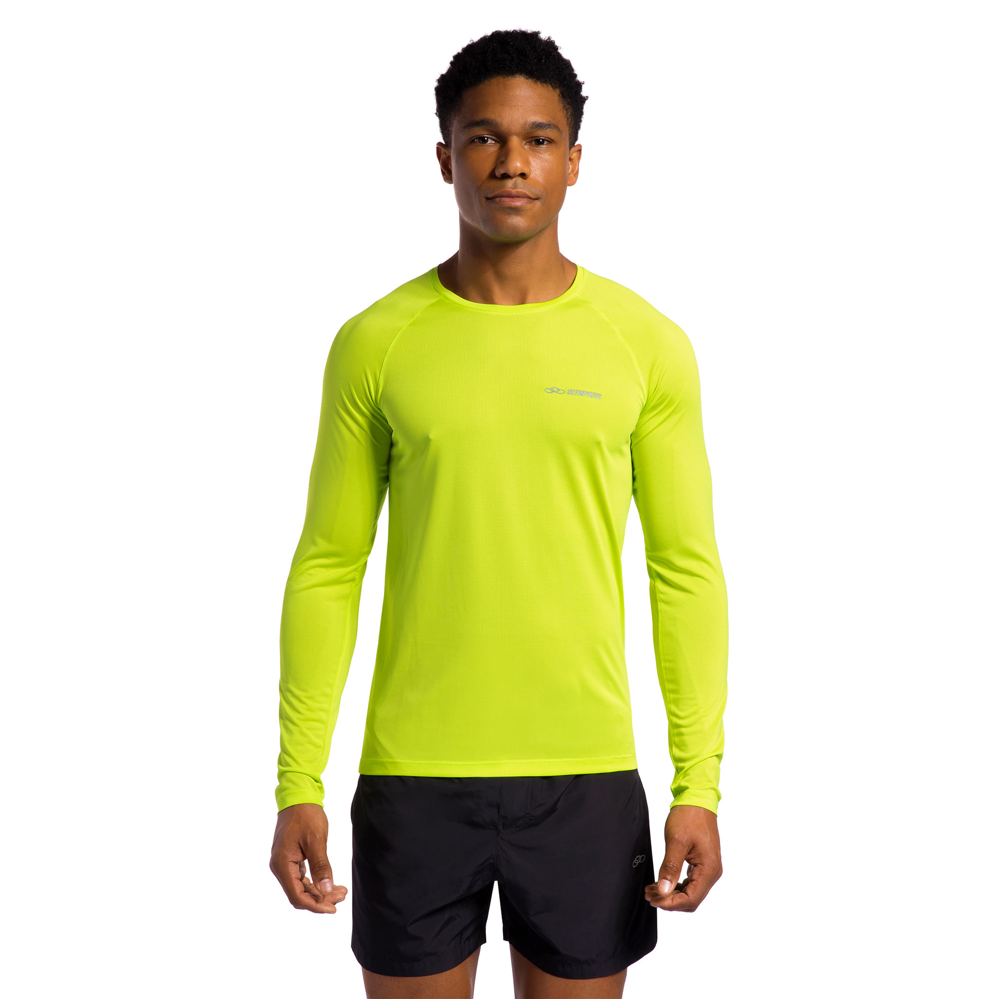 Camiseta Runner Manga Longa 2.0 Masculina - GG Amarelo