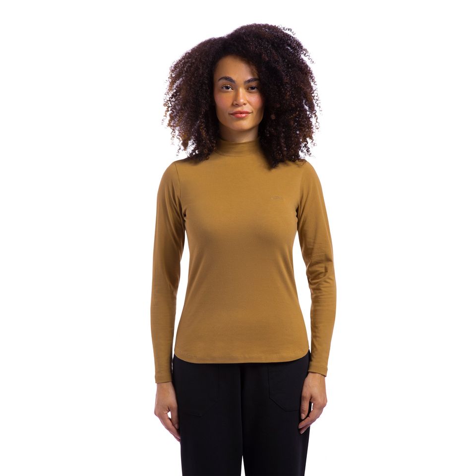 Camiseta Manga Longa Comfy Gola Alta Olympikus Feminina